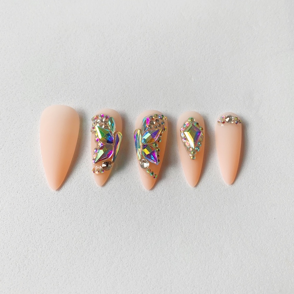 “Butterfly Birthday Bling” Press on nails